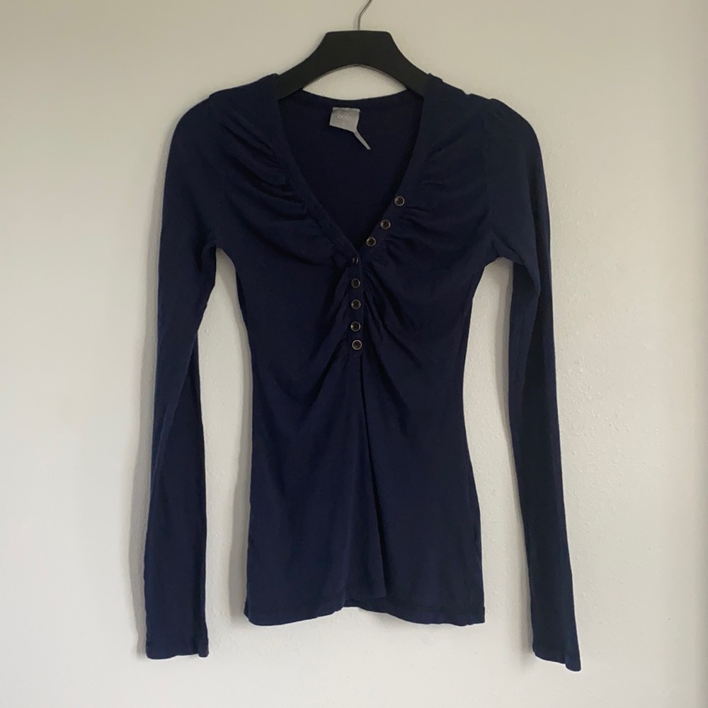 Bobi long sleeve tee in Navy
